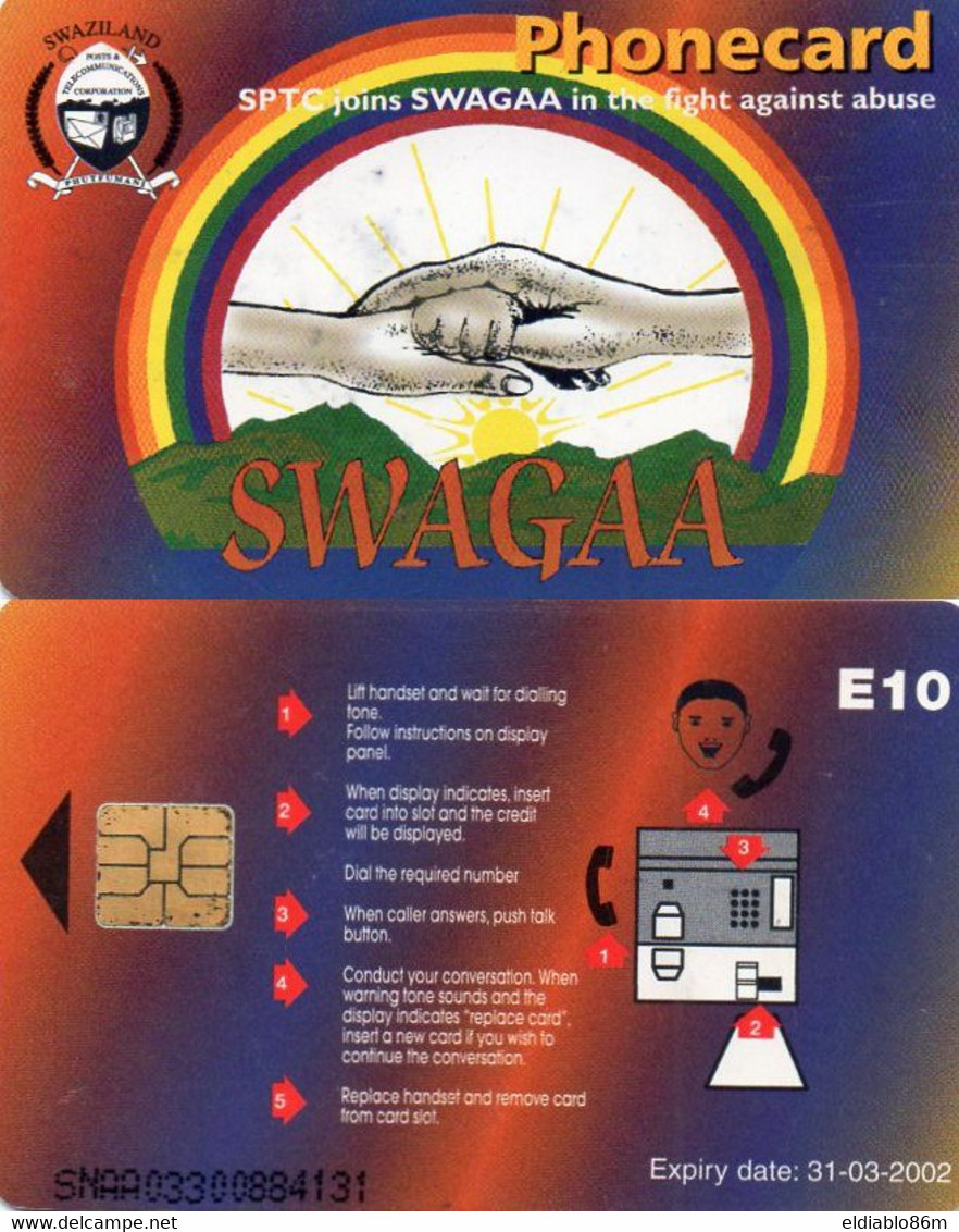 SWAZILAND - CHIP CARD - SWT-11A - SWAGAA (31-03-2002) - Swaziland