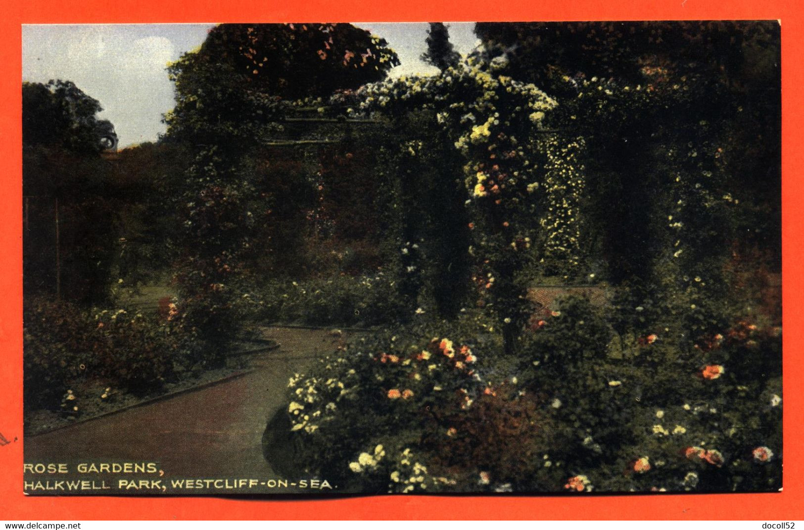 CPA GLACEE WESTCLIFF ON SEA "  Rose Gardens Halkwell Park " - Southend, Westcliff & Leigh