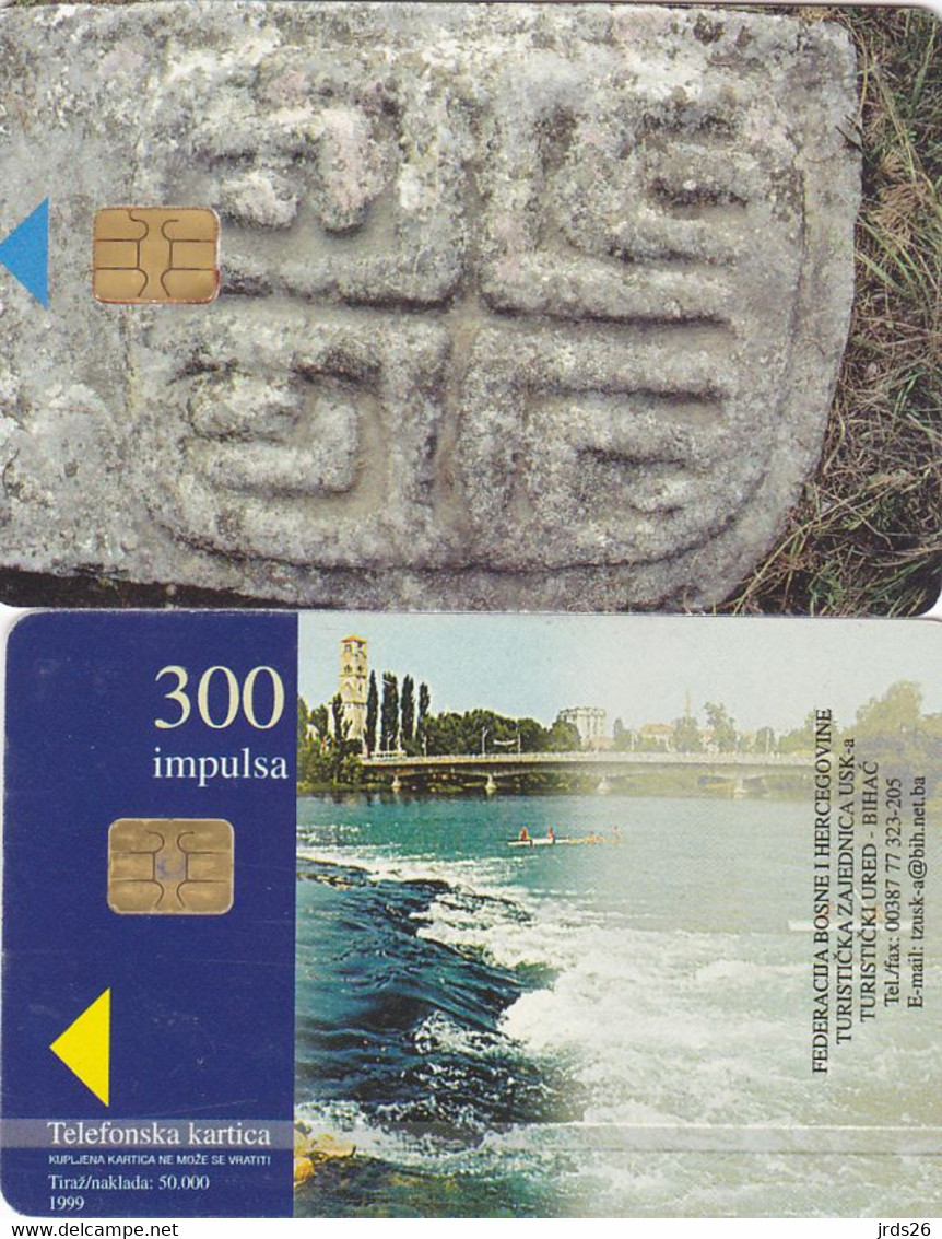 Bosnia - Herzegowina 2 Phonecards Chip - - - Old Stone, Landscape - Bosnia