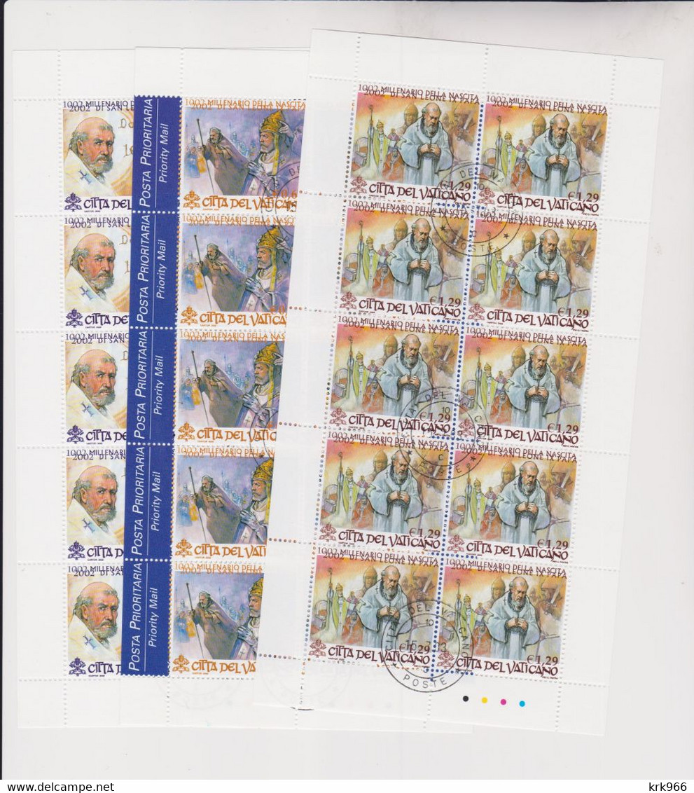 VATICAN 2002  Sheet Set Used - Oblitérés