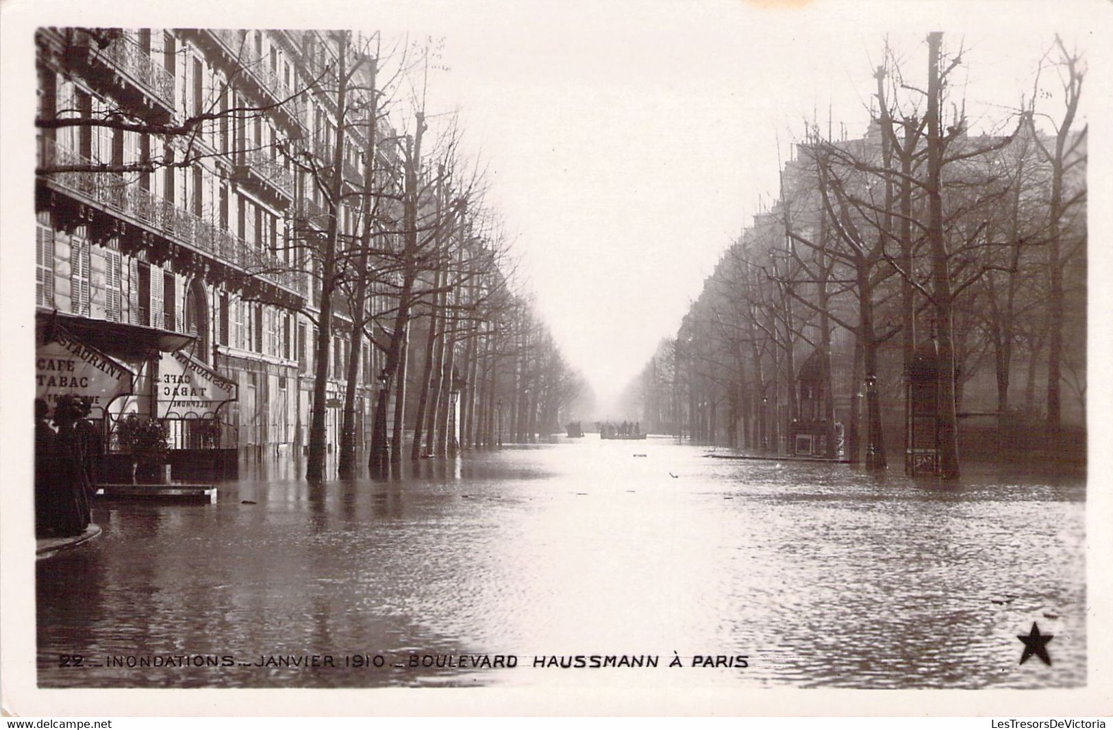 FRANCE - INONDATION DE PARIS - Boulevard Haussmann - Etoile - Carte Postale Ancienne - Paris Flood, 1910