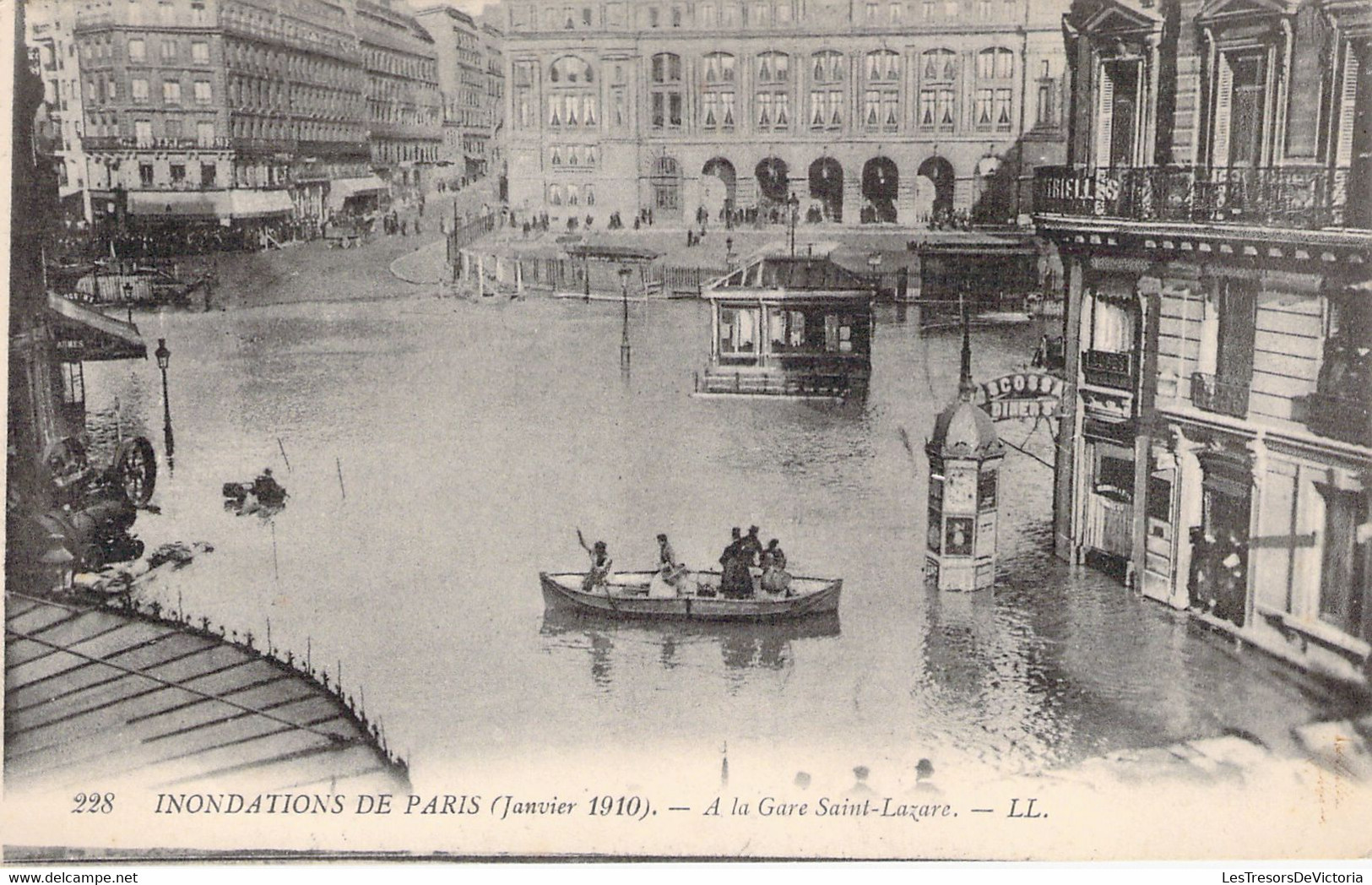 FRANCE - INONDATION DE PARIS - à La Gare St Lazare - LL - Carte Postale Ancienne - Inondations De 1910