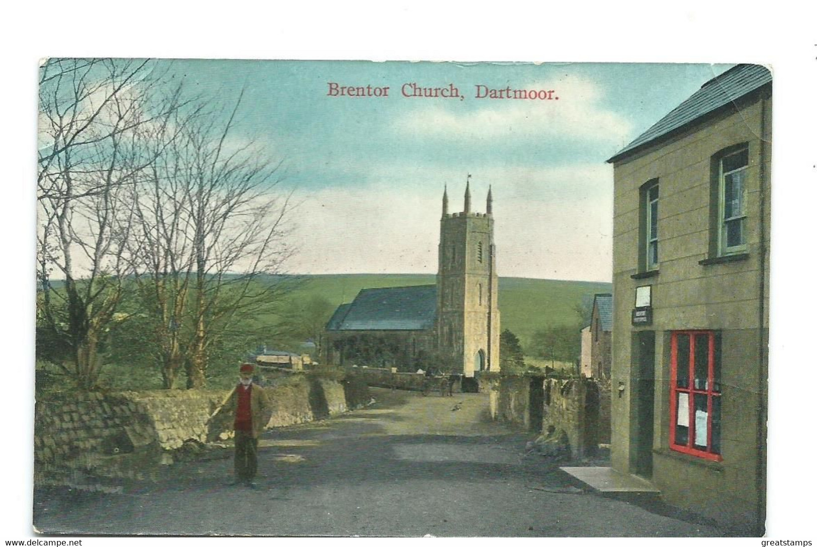 Postcard Devon Brentor Church St. Breward Cancel Cds 1911 Dartmoor - Dartmoor