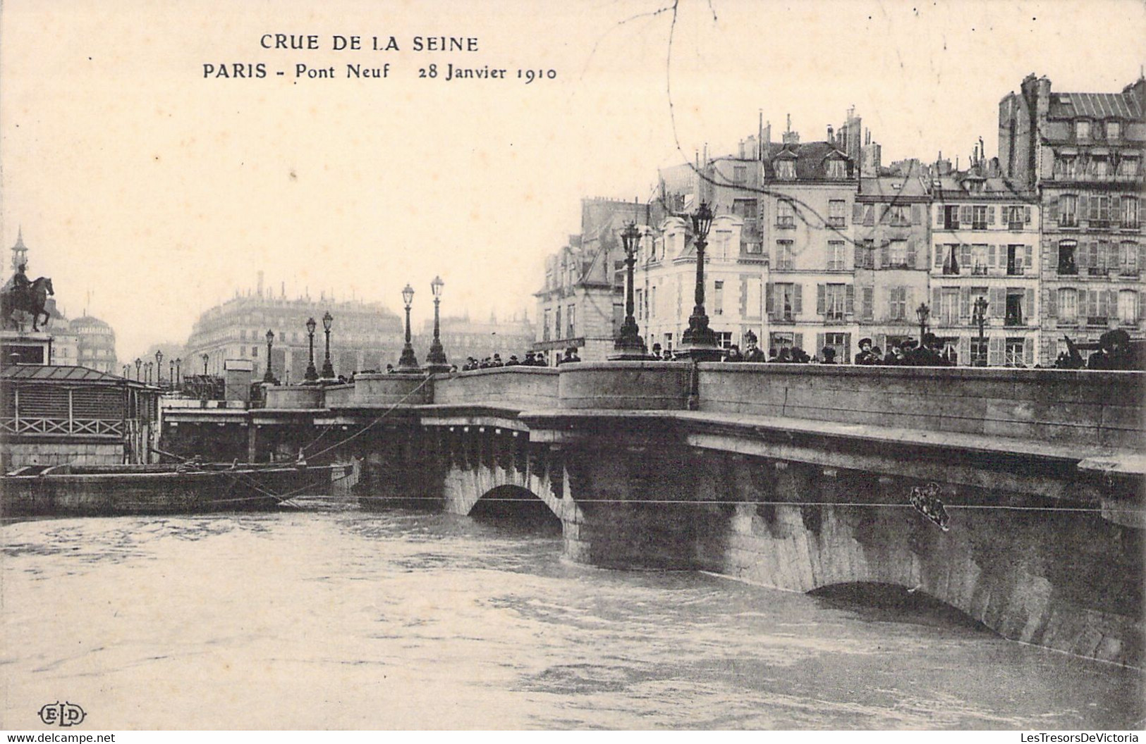 FRANCE - INONDATION DE PARIS - PONT NEUF - 28 01 1910 - Carte Postale Ancienne - Überschwemmung 1910