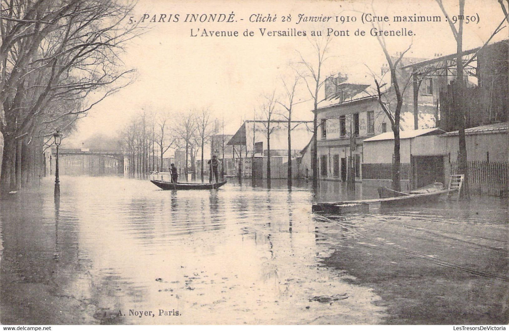 FRANCE - INONDATION DE PARIS - L'avenue De Versailles Au Pont De Grenelle - 28 01 1910 - Carte Postale Ancienne - Paris Flood, 1910