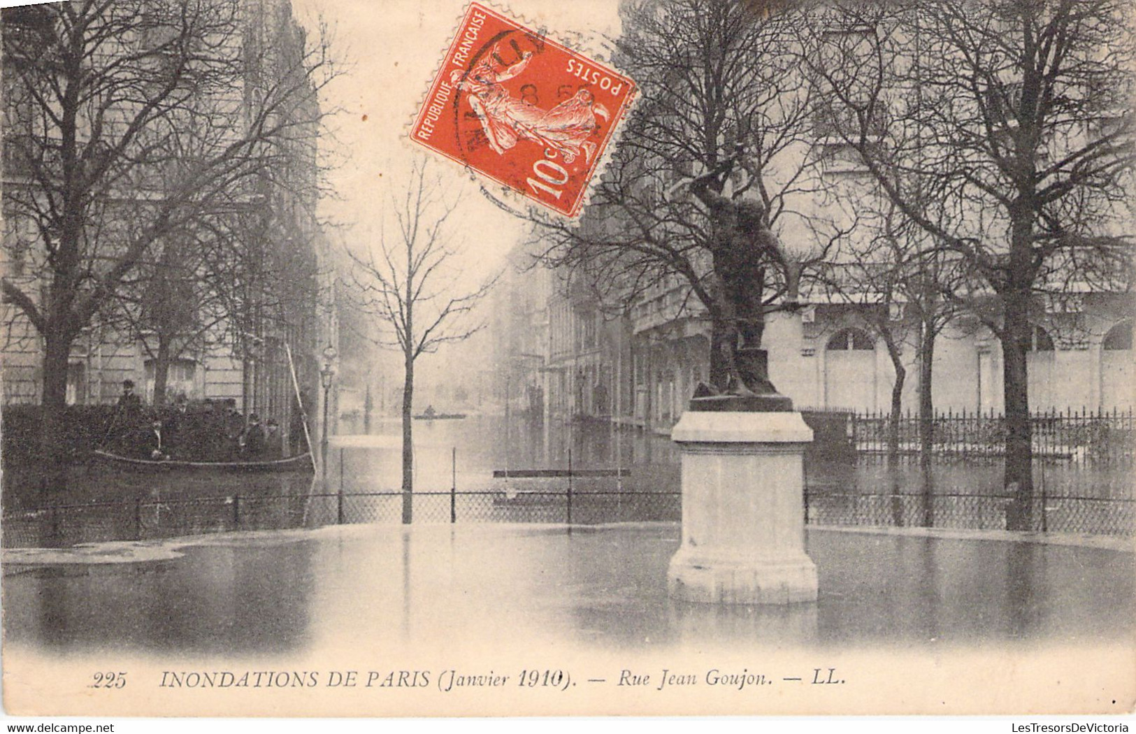 FRANCE - INONDATION DE PARIS - Rue Jean Goujon - Carte Postale Ancienne - Paris Flood, 1910