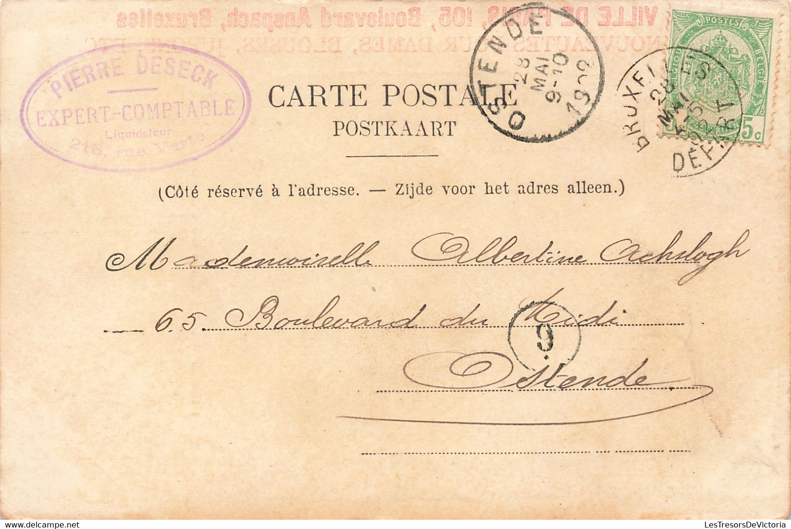 Publicité - Liège - Montagne De Bueren - A La Ville De Paris - Pierre Deseck - Précurseur - Carte Postale Ancienne - Werbepostkarten