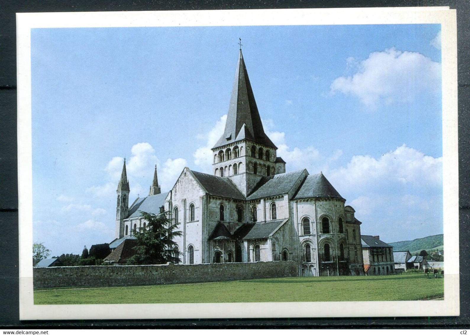 SAINT MARTIN DE BOSCHERVILLE - Abbaye Saint Georges - Chevet, Transept Et Tour Lanterne (carte De Vœux Vierge) - Saint-Martin-de-Boscherville