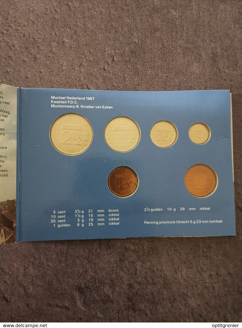 COIN SET FDC PAYS BAS 1987 / NEDERLAND PAYS-BAS DUTCH MINT / COFFRET UNC - Nieuwe Sets & Testkits