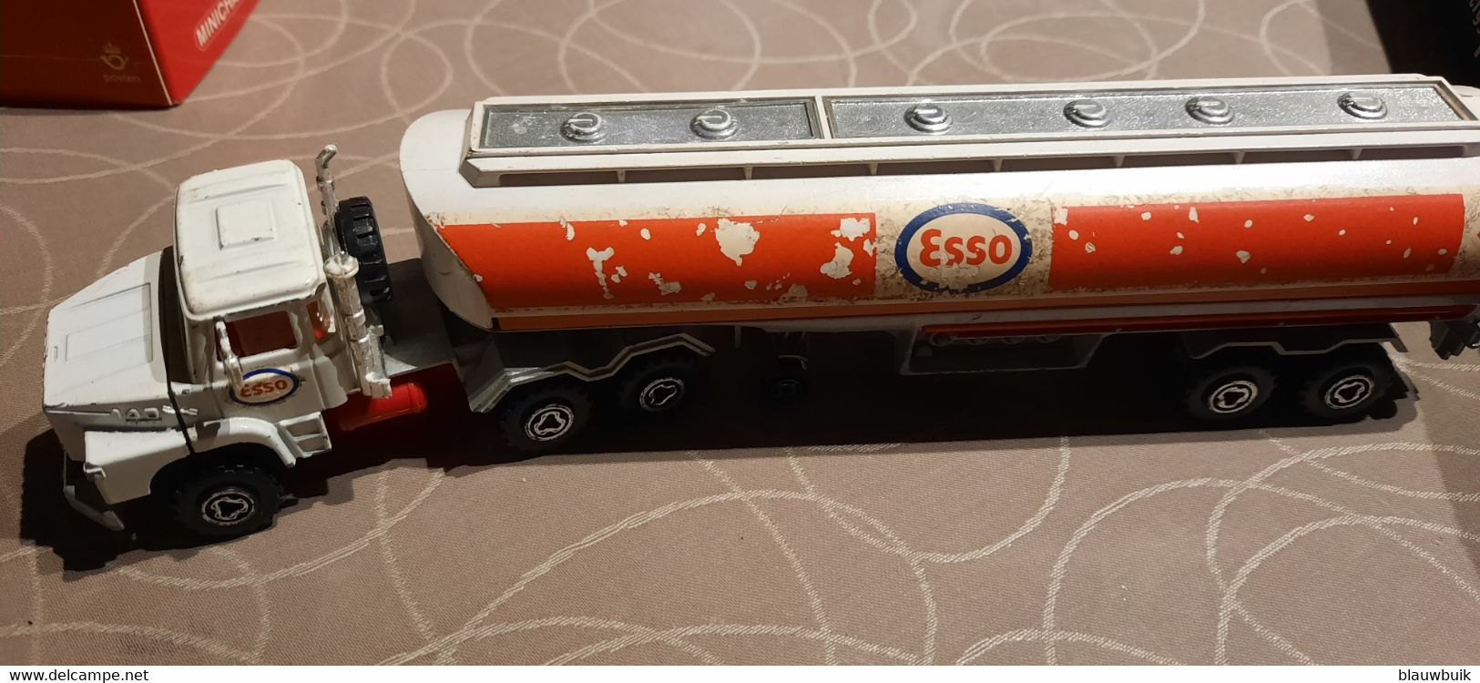 Vintage Majorette Scania Esso Benzine Tankwagen - Autocarri, Autobus E Costruzione
