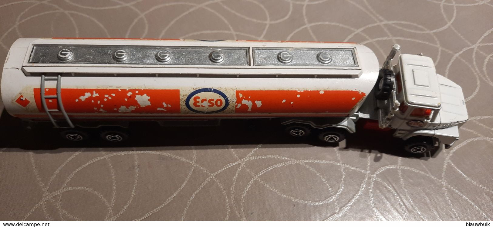 Vintage Majorette Scania Esso Benzine Tankwagen - Camiones, Buses Y Construcción