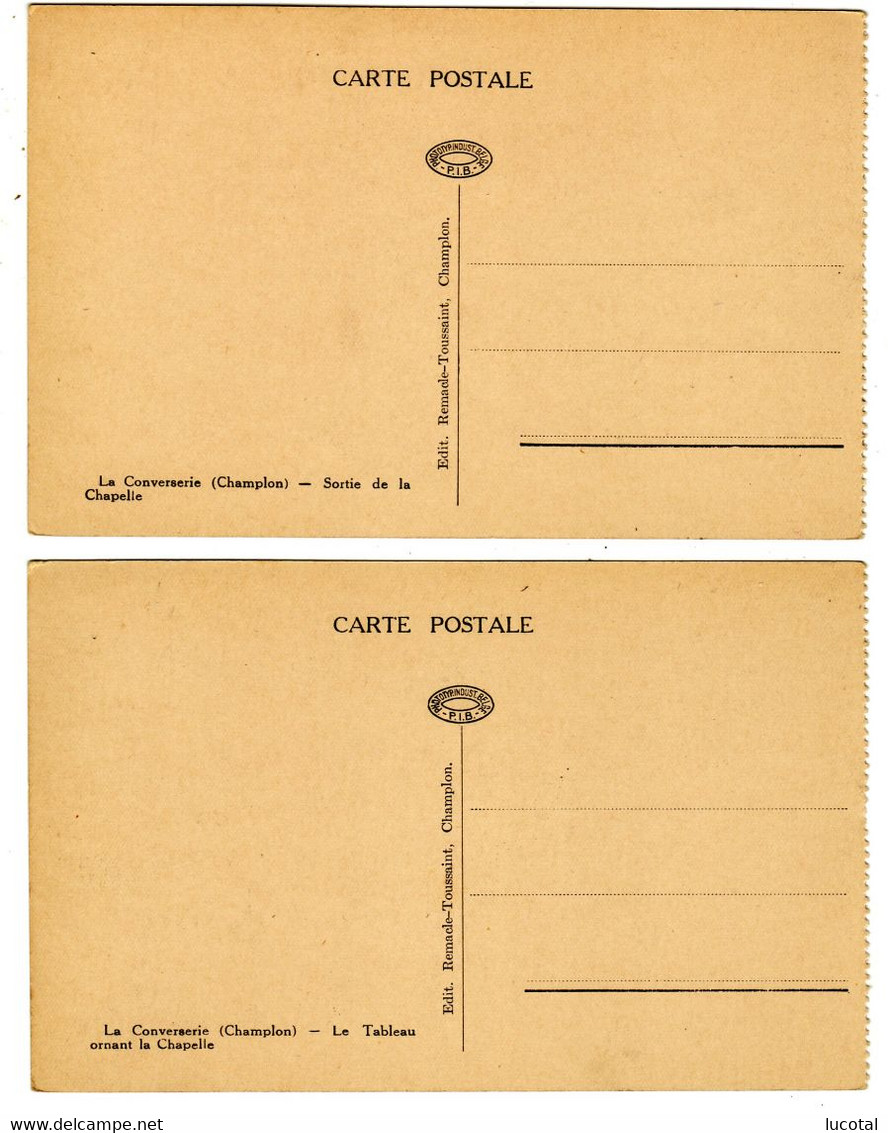 Champlon - La Converserie - Lot De 4 Catres Postales De Carnet - Editeur PIB / Remacle-Toussaint - Tenneville