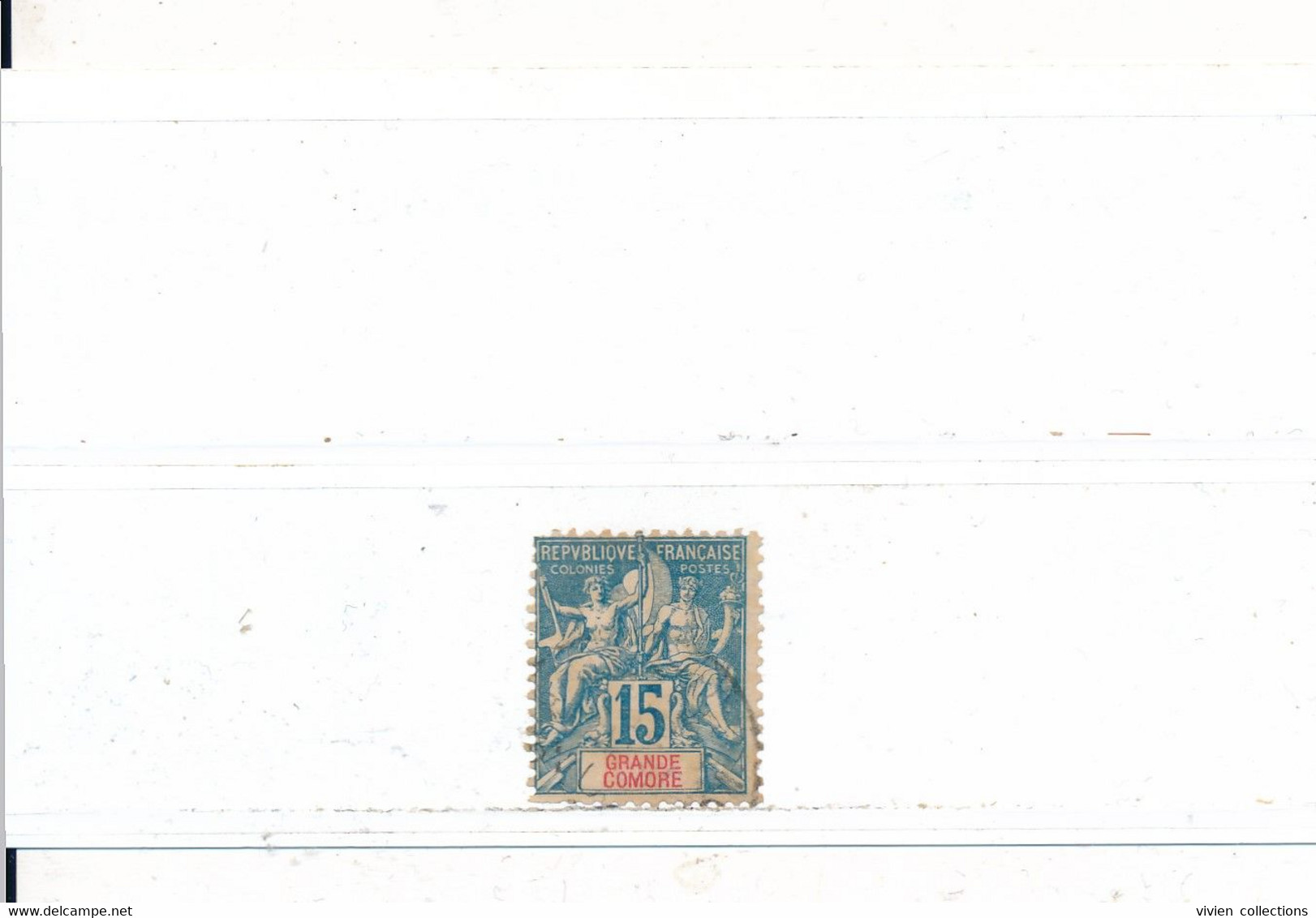 Grande Comores Colonie Française Timbre Au Type Groupe N° 6 Oblitéré - Used Stamps