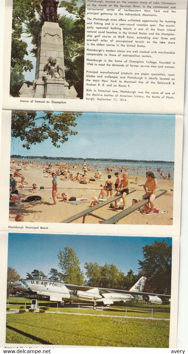 Souvenir Folder Of Plattsburgh, New York - Adirondack