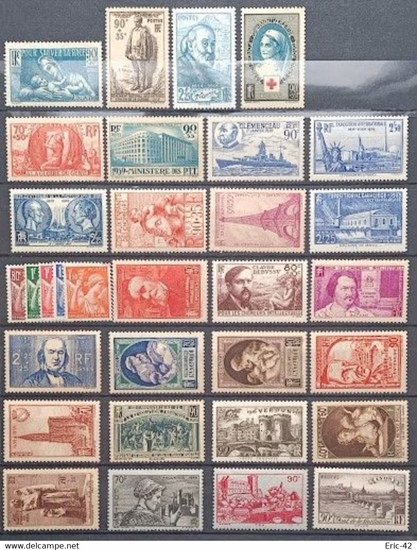 FRANCE - Année 1939 Complète Neuf* (32 Timbres) - ....-1939