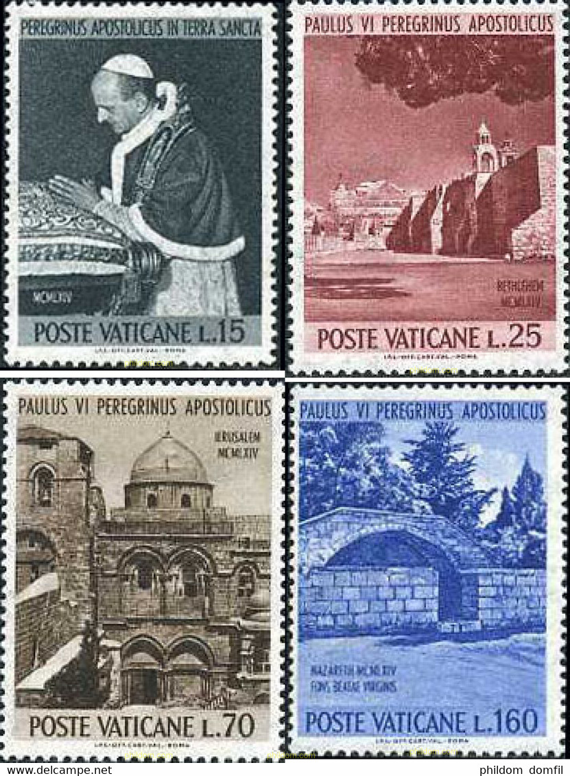 116089 MNH VATICANO 1964 VIAJE DEL PAPA PABLO VI A TIERRA SANTA - Used Stamps