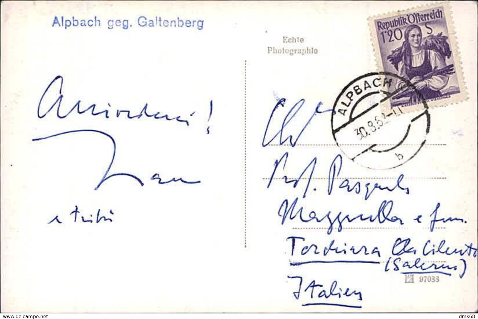 AUSTRIA - ALPBACH GEG. GALTENBERG - ECHFE PHOTO- MAILED 1962 (15932) - Kufstein