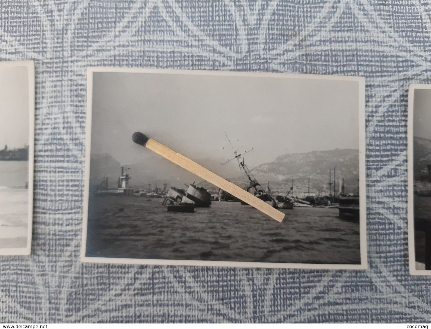 83 TOULON  PHOTO ORIGINALE 27 JUIN 1948 4 SABORDAGE DE LA FLOTTE FRANCAISE NAVIRE BATEAU MILITARIA 1 - Bateaux