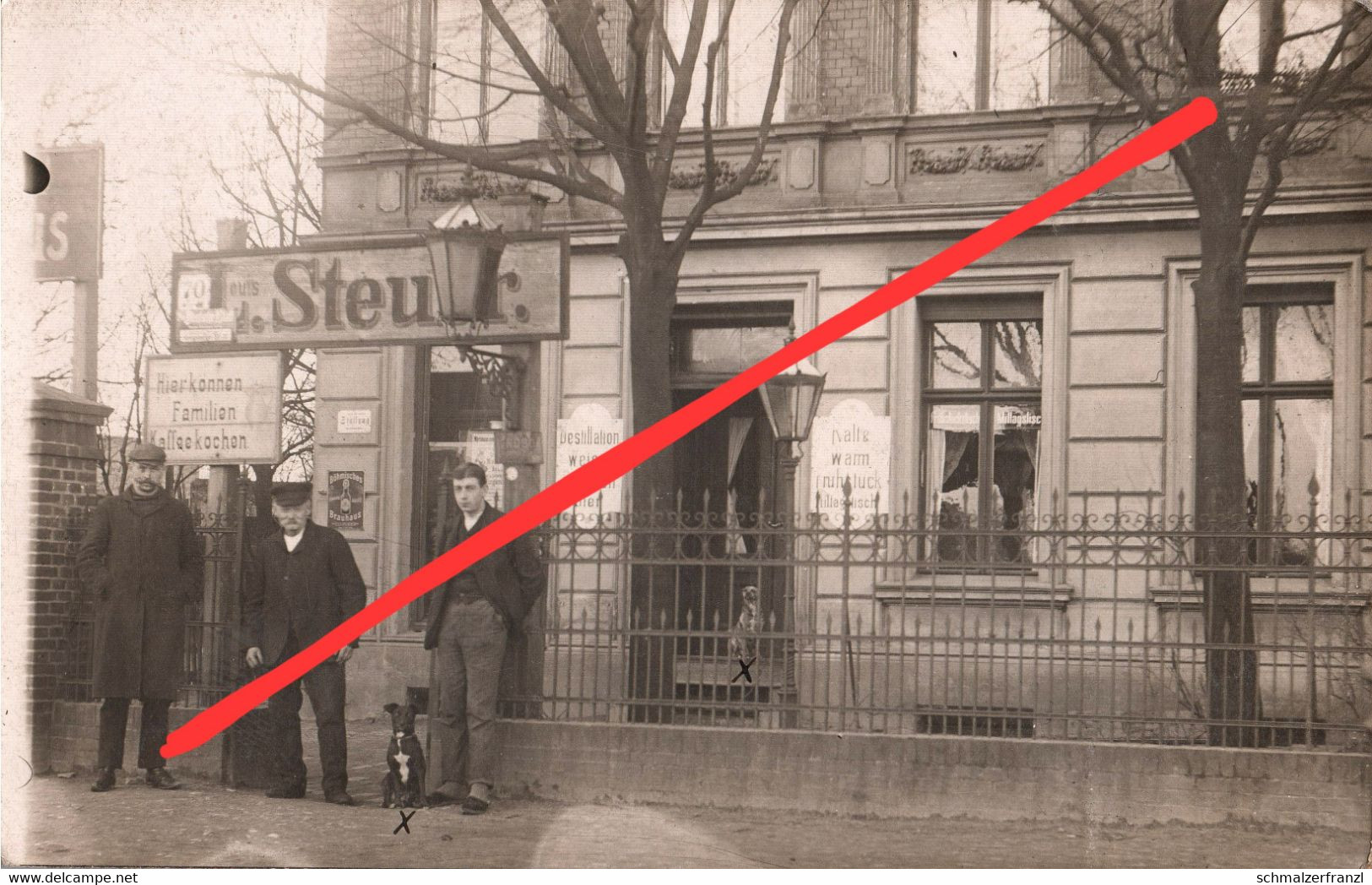 Foto AK Berlin Wilhelmsberg ? Gasthof Restaurant Louis Steuer A Hohenschönhausen Lichtenberg Friedrichshain Dresden ? - Hohenschoenhausen