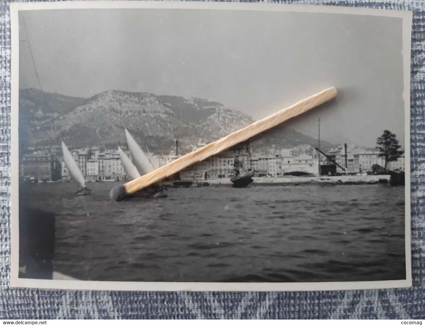 83 TOULON  PHOTO ORIGINALE 27 JUIN 1948 16 SABORDAGE DE LA FLOTTE FRANCAISE  CALE SECHE BATEAU MILITARIA - Schiffe