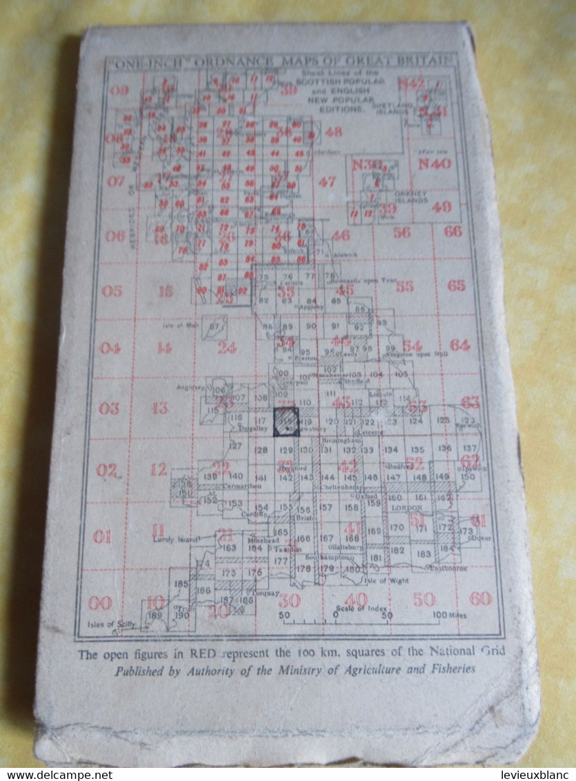 Carte Automobile/ Great Britain / Ordnance Survey/SHREWSBURY/The National Grid/1947                  PGC492 - Carte Stradali