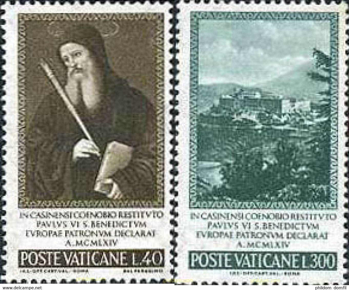 116239 MNH VATICANO 1965 PROCLAMACION DE SAN BENITO, PATRON DE EUROPA - Usados