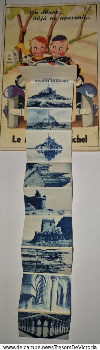 Fantaisie à Système - En Douce Déjà On Aperçoit Le Mont St Michel - Carte Postale Ancienne - Dreh- Und Zugkarten