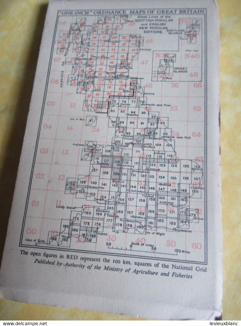 Carte Automobile/ Great Britain / Ordnance Survey/BALA & WELSHPOOL/The National Grid/1947                  PGC493 - Strassenkarten