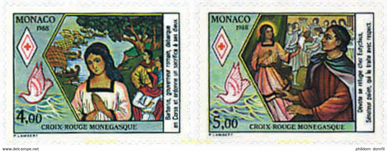 35480 MNH MONACO 1988 CRUZ ROJA MONEGASCA - Autres & Non Classés
