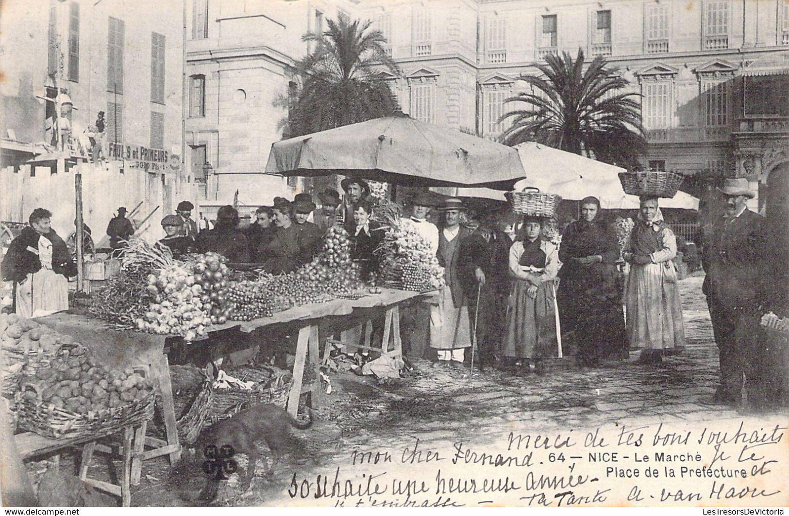 FRANCE - 06 - NICE - Le Marché - Animé - Place De La Préfecture - Carte Postale Ancienne - Markets, Festivals