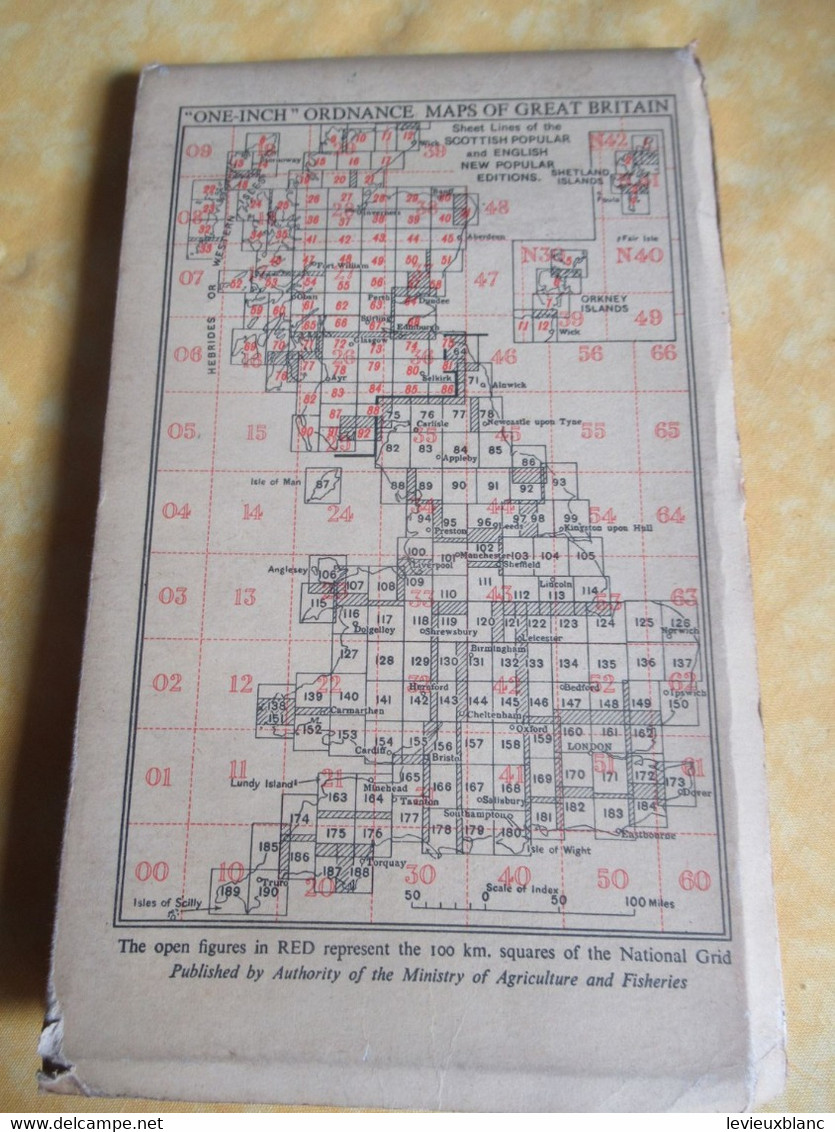 Carte Automobile/ Great Britain / Ordnance Survey/LUDLOW/The National Grid/1947                  PGC494 - Carte Stradali