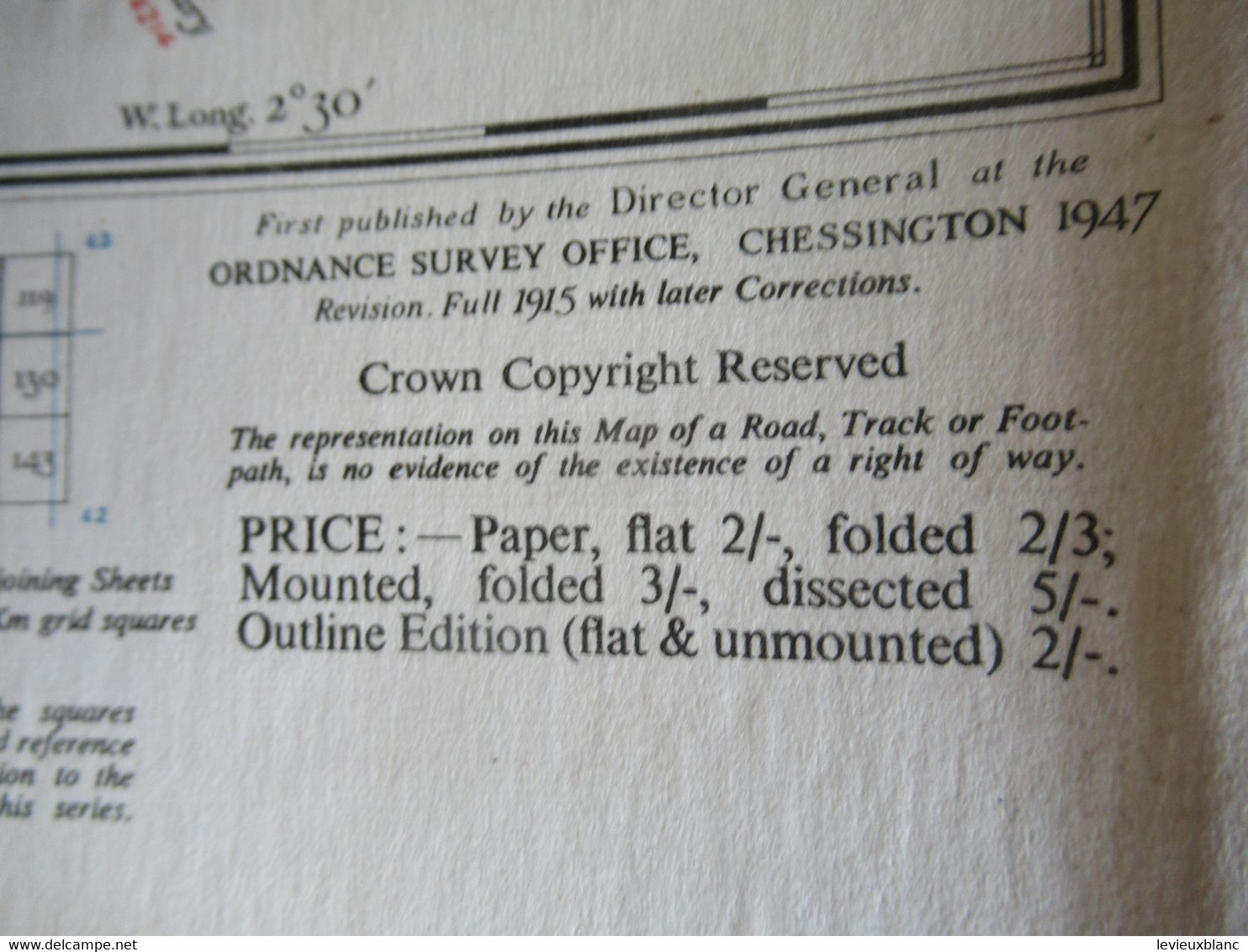 Carte Automobile/ Great Britain / Ordnance Survey/LUDLOW/The National Grid/1947                  PGC494 - Carte Stradali