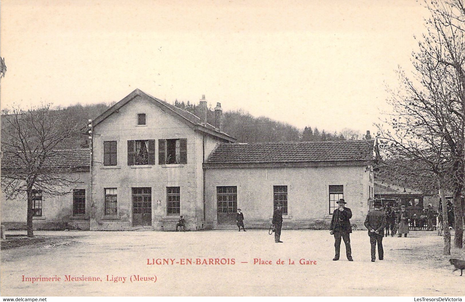 FRANCE - LIGNY EN BARROIS - Place De La Gare - Meusienne  - Carte Postale Ancienne - Ligny En Barrois