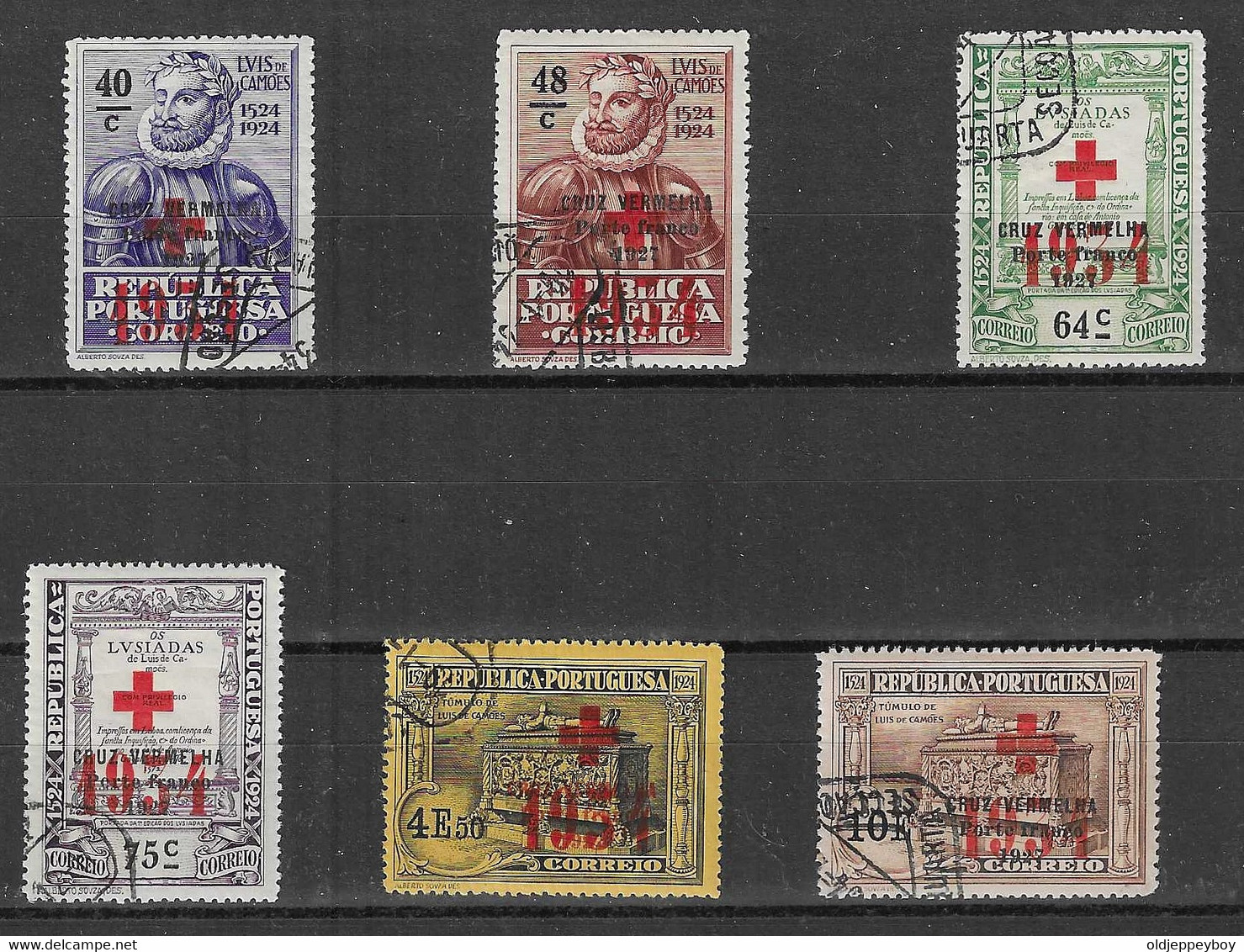 CROIX ROUGE CRUZ VERMELHA  Portugal - 1934 Camoes Franchise Red Cross (Complete Set) - USED - Rode Kruis
