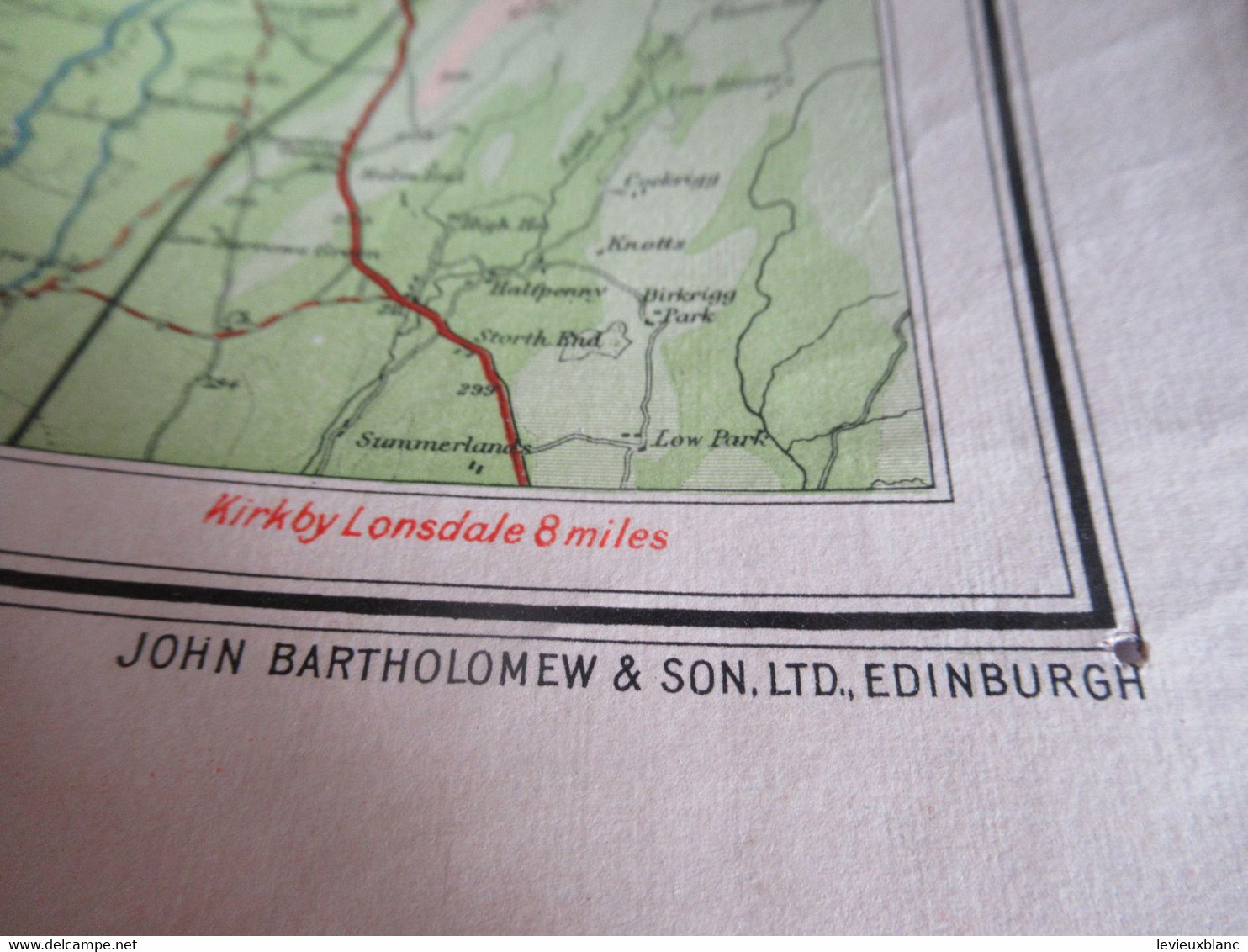 Carte Automobile/ Great Britain / Bartholomew's One Inch Map/ THE LAKE DISTRICT/Edinburgh/Vers1945              PGC495 - Cartes Routières