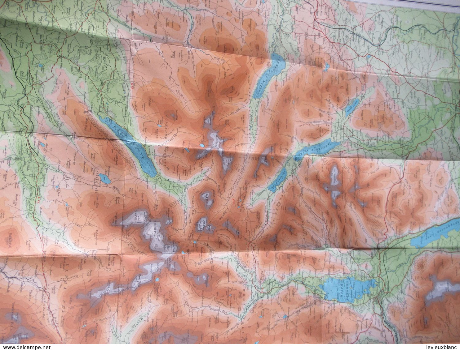 Carte Automobile/ Great Britain / Bartholomew's One Inch Map/ THE LAKE DISTRICT/Edinburgh/Vers1945              PGC495 - Carte Stradali