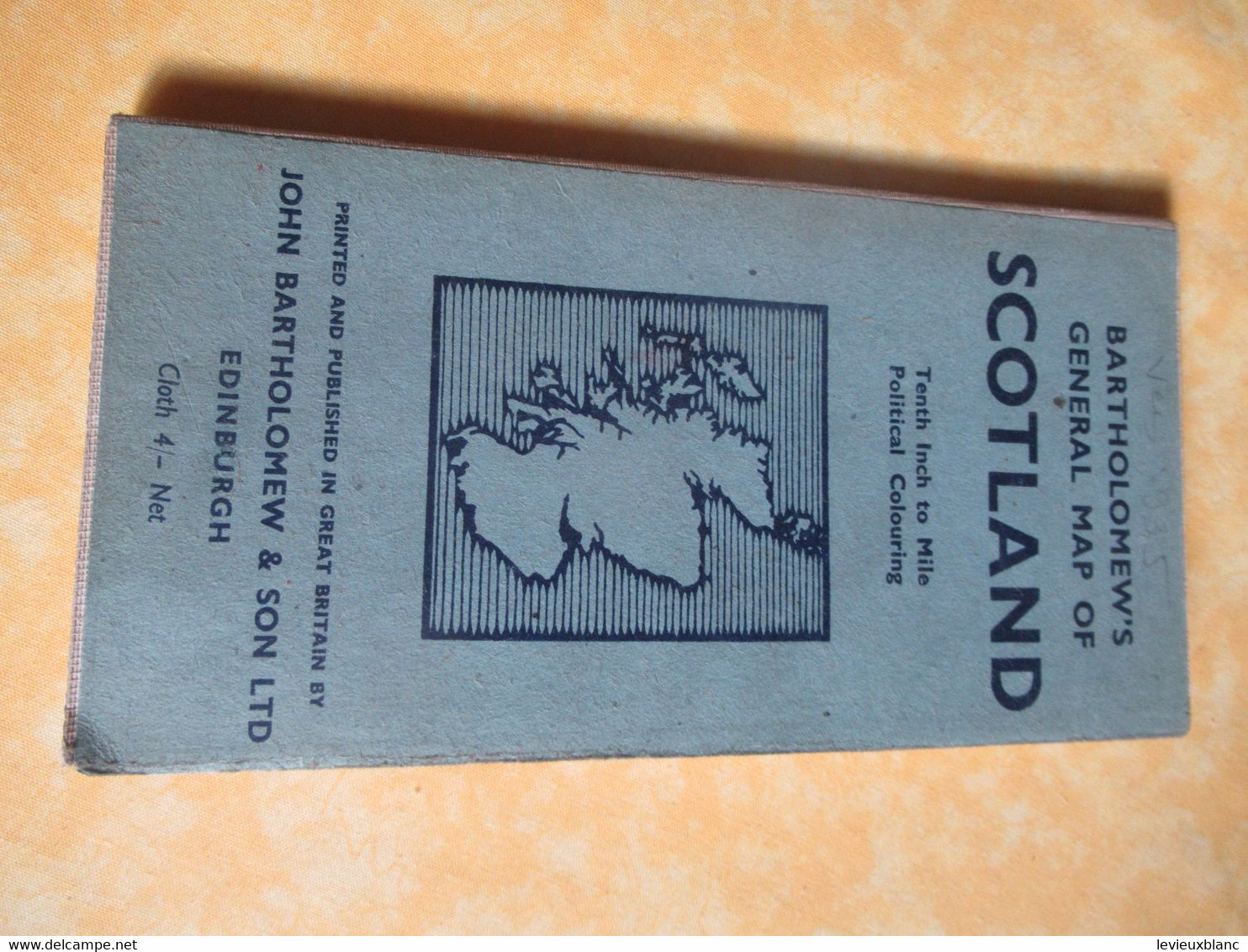 Carte Automobile/Great Britain/Bartholomew's General  Map Of SCOTLAND /Edinburgh/Vers1945  PGC496 - Callejero