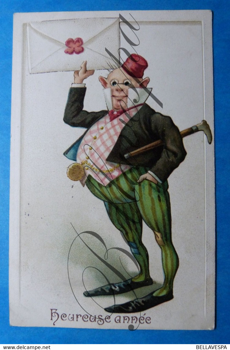 Heureuse Année Mister Bizarre1908 Satire Lange Tenen - 1° Aprile (pesce Di Aprile)