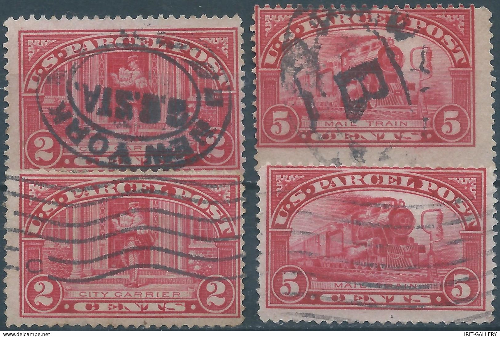 340-United States,U.S.A,Revenue Stamps PARCEL POST,2&5c,Used - Pacchi