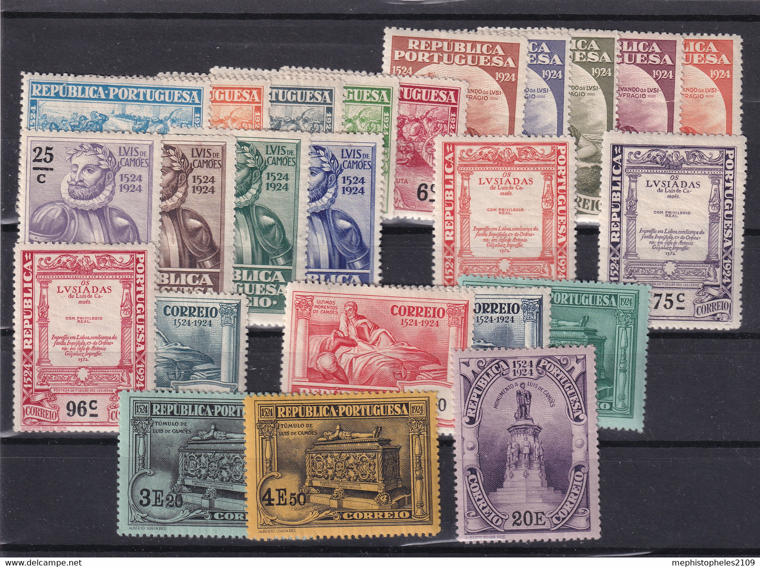 PORTUGAL 1924 - MLH - Sc# 315-328, 330, 332, 334, 336, 337, 338, 340, 342, 343, 345 - Unused Stamps