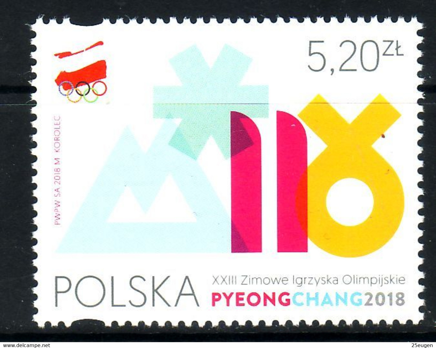 POLAND 2018 Michel No 4973  MNH - Invierno 2018 : Pieonchang