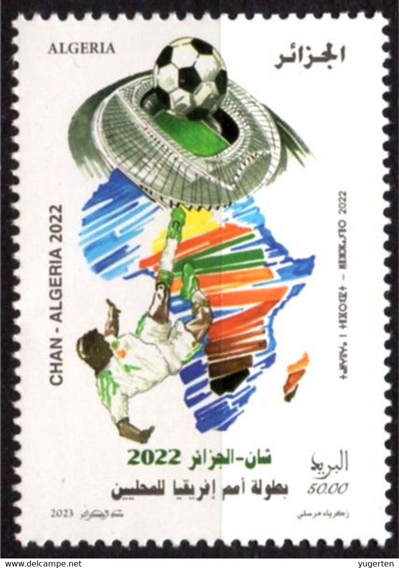 ALGERIA 2023 - 1v - MNH - 2022 African Nations Championship -  Soccer Calcio Futbol Futebol Fußball Voetbal - CHAN Maps - Fußball-Afrikameisterschaft