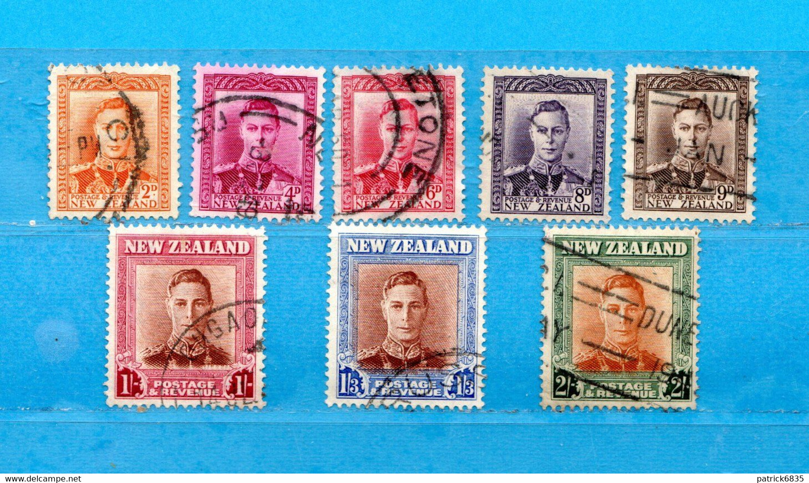 (Us.8) NUOVA ZELANDA  °-1947 - George VI.  Yvert. 285 à 294. Sans Le N° 287-294 Usato - Oblitérés