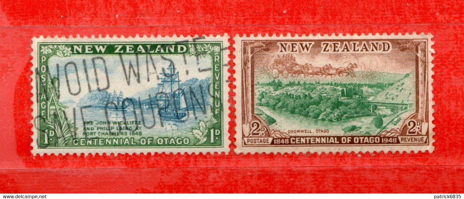 (Us.8) NUOVA ZELANDA  °-1947 - OTAGO.  Yvert. 297-298. Usato - Used Stamps