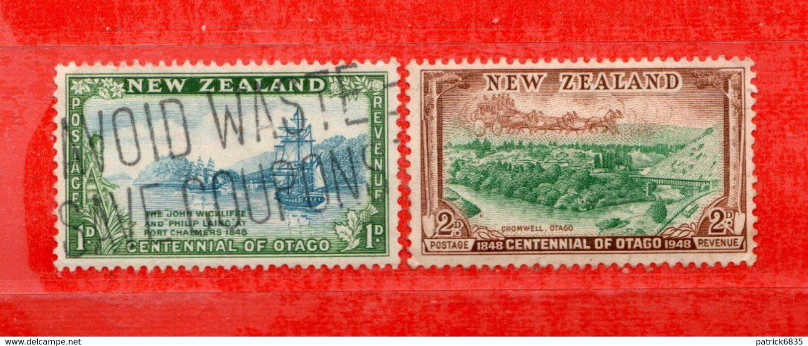 (Us.8) NUOVA ZELANDA  °-1947 - OTAGO.  Yvert. 297-298. Usato - Gebraucht