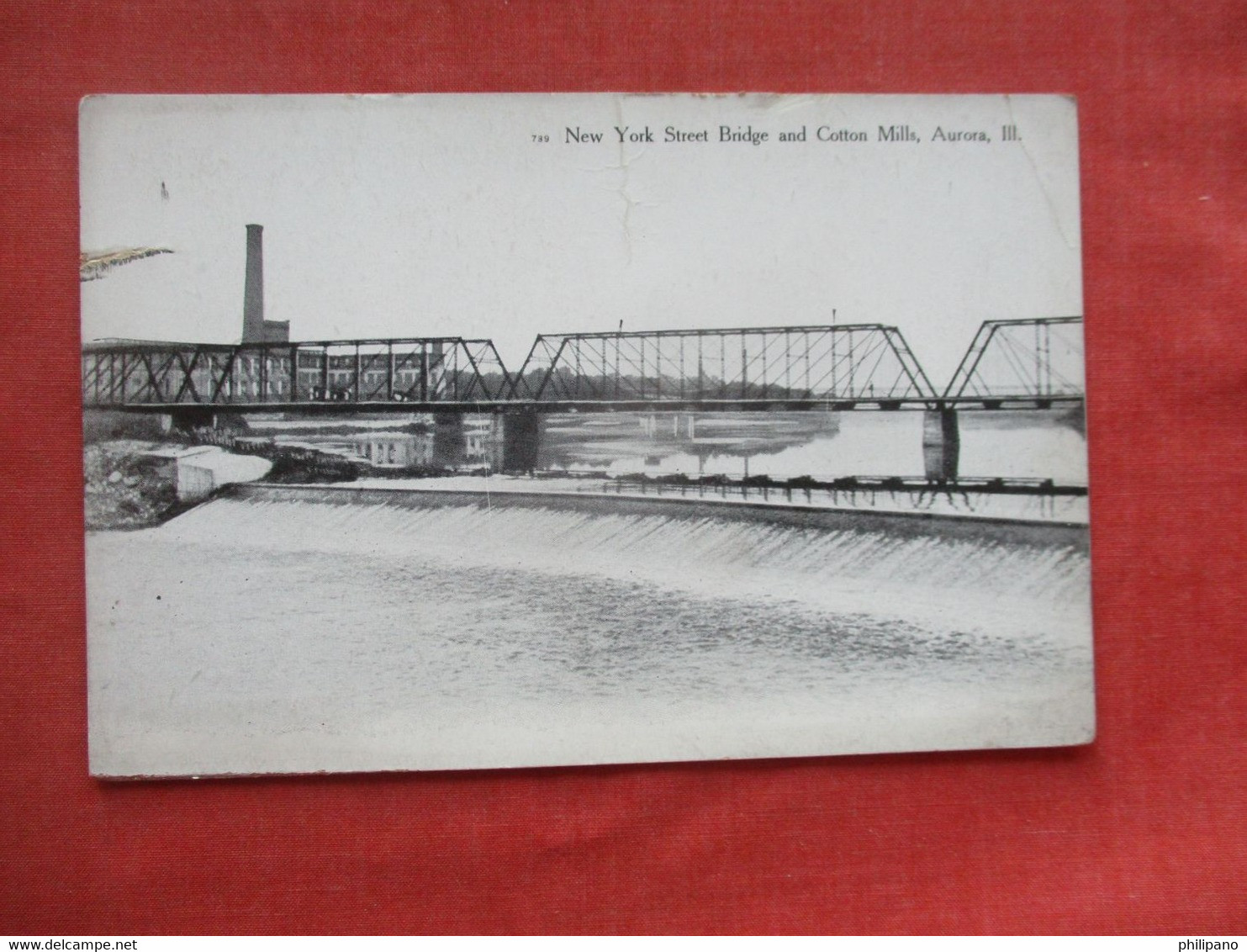 NY Street Bridge & Cotton Mills.    Aurora  Illinois >      Ref 5921 - Aurora (Ilinois)