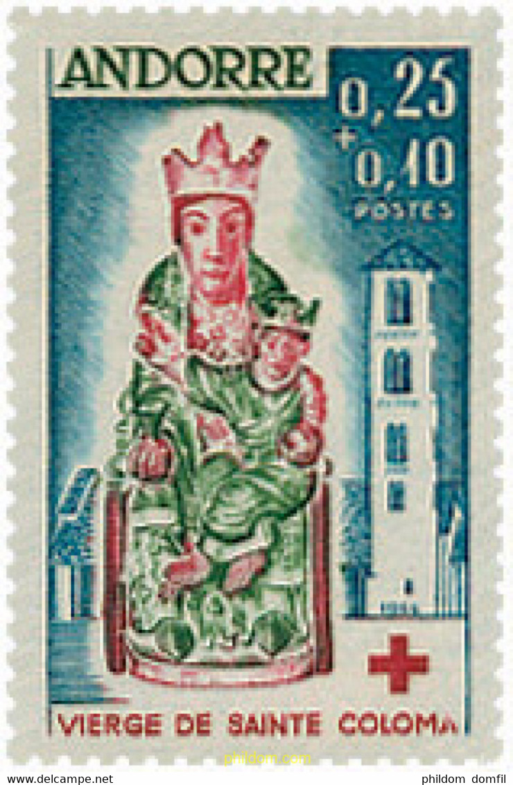 107805 MNH ANDORRA. Admón Francesa 1964 PRO CRUZ ROJA - Colecciones