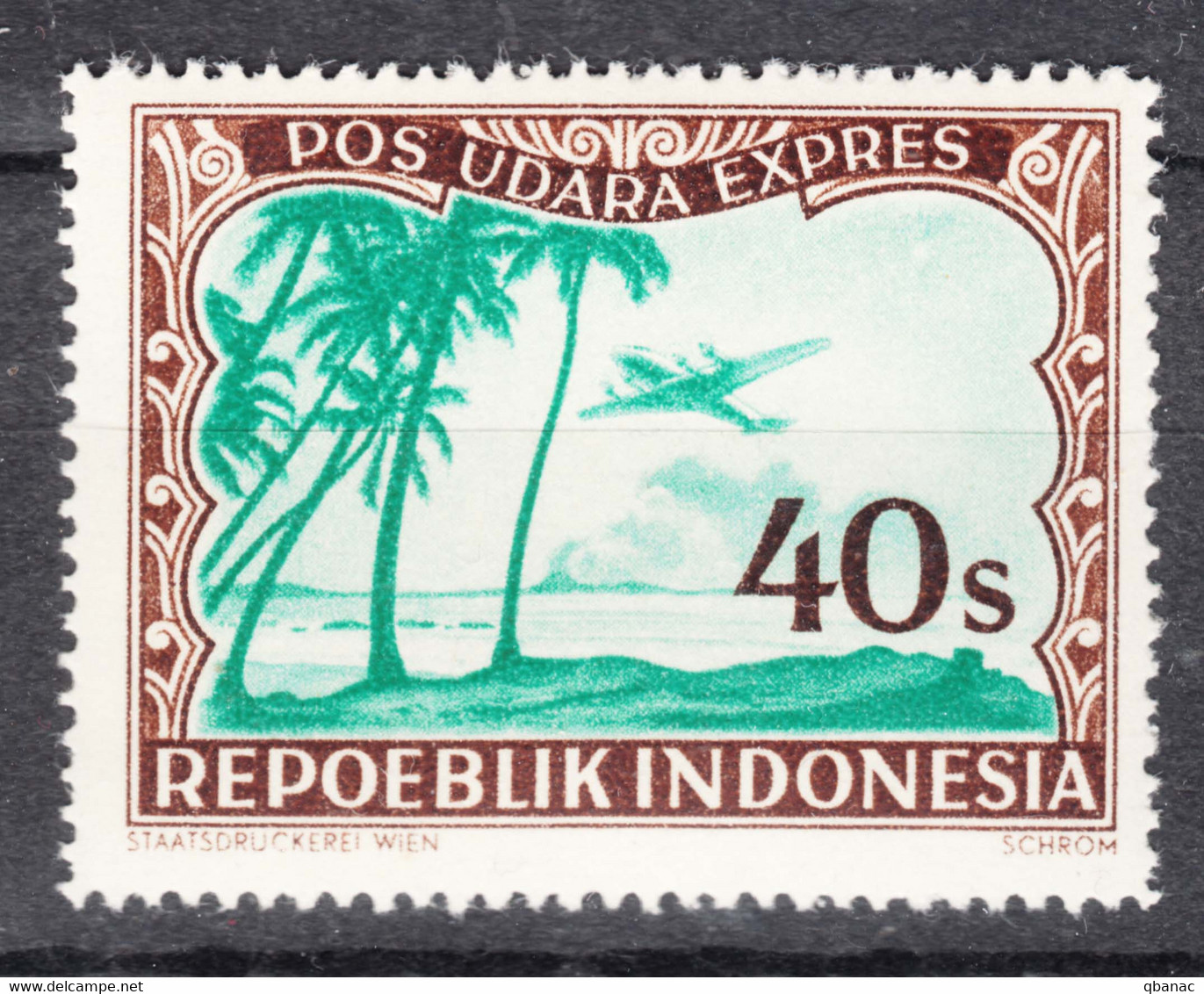 Indonesia Joint Issue 1948 Airmail Express Mi#90 Mint Never Hinged - Indonesië