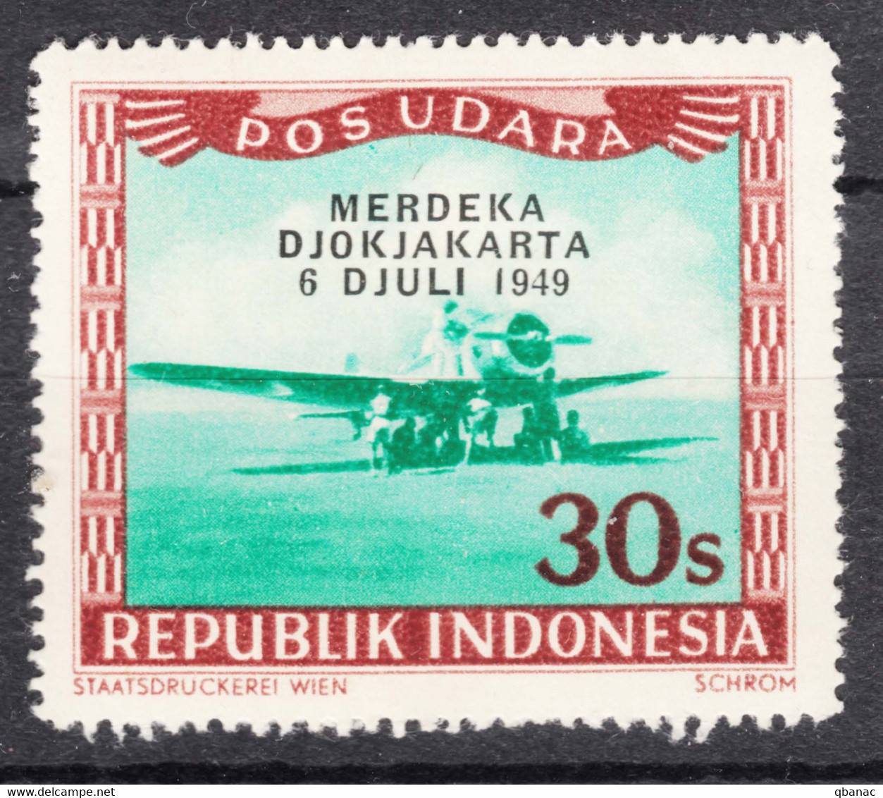 Indonesia Joint Issue 1949 Airmail Mi#160 Mint Never Hinged - Indonesië