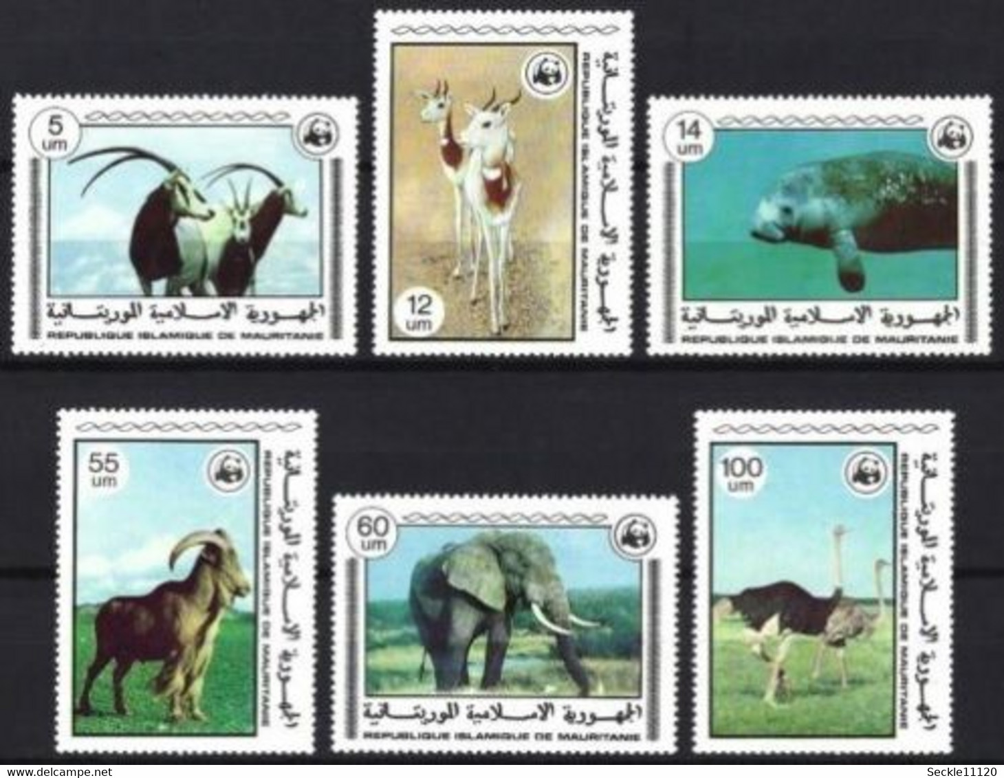 Mauritanie Mauritania - 1978 - 386 / 391 - Animaux En Péril  - MH - Mauritanie (1960-...)